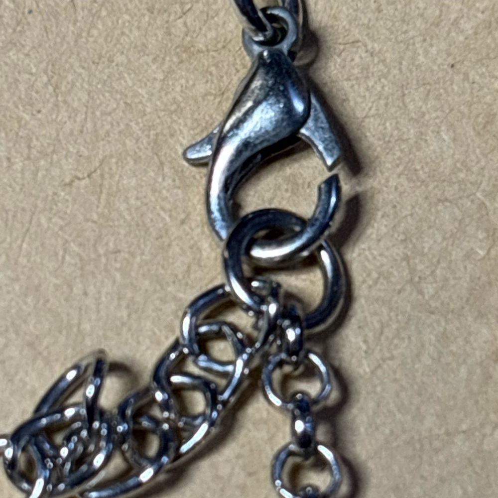 Silver Initial 'M' Pendant Necklace - Picture 3 of 5